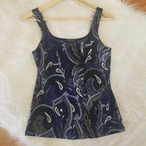 White House Black Market Paisley Tank